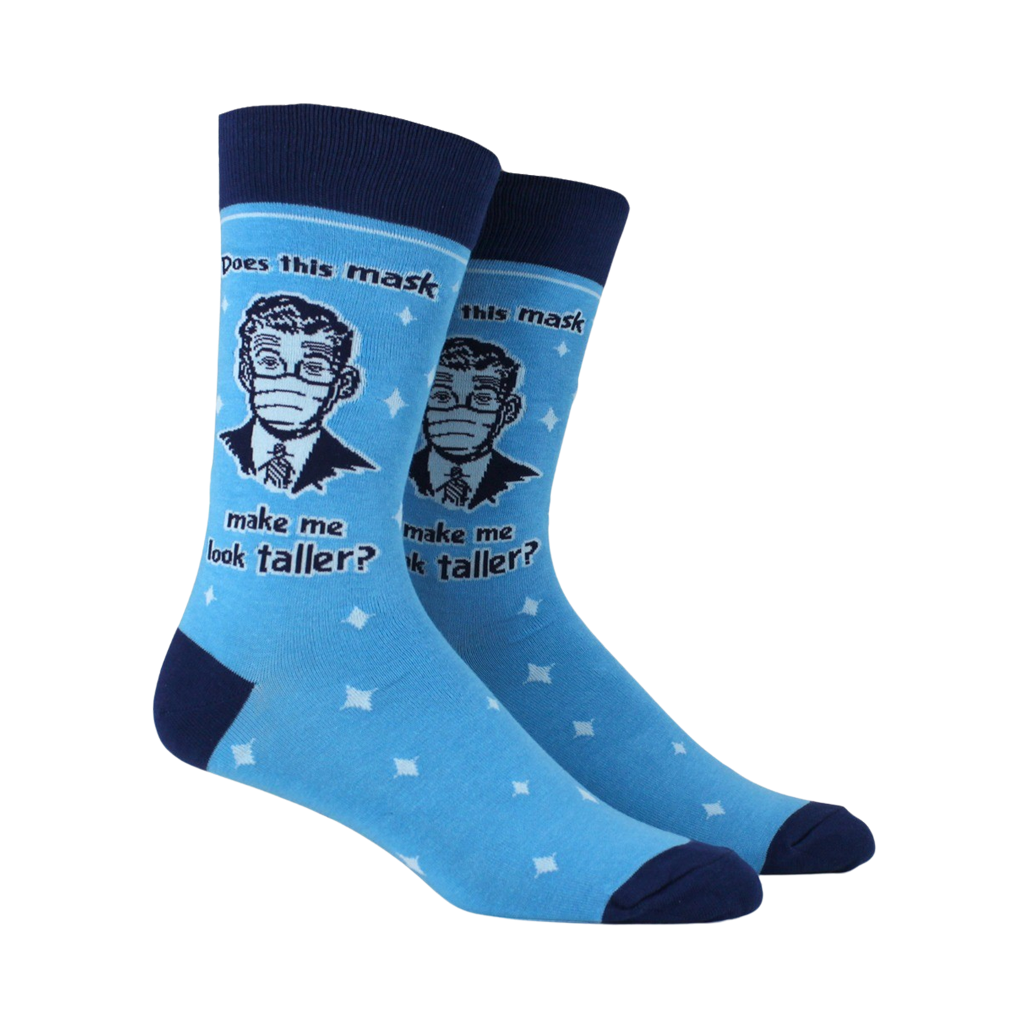 Close-up shot of the 'Mask' socks showcasing the detailed design and text on the socks.