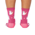 Back view of the 'Look At Me Meow' socks, showcasing the full design.
