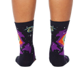 Back view of Helix Nebula socks, showing the complete design.
