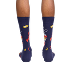 Detailed flat lay product shot of the 'Get Crackin!' socks, showing the complete design and color scheme.