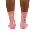 Rear view of the socks, showcasing the design on the back of the socks.