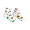 Lifestyle shot showing the 'Yas Queen' socks on a model's feet.  Focus on the fun sock design.