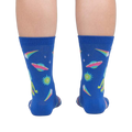 Back view of the socks, showcasing the design on the back of the socks.