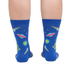 Back view of the socks, showcasing the design on the back of the socks.