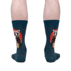 Rear view of the 'Bearly Awake' socks, showing both socks clearly.