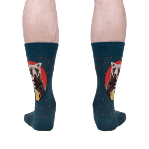 Rear view of the 'Bearly Awake' socks, showing both socks clearly.