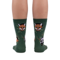 Back view of the socks, highlighting the design elements and pattern placement.