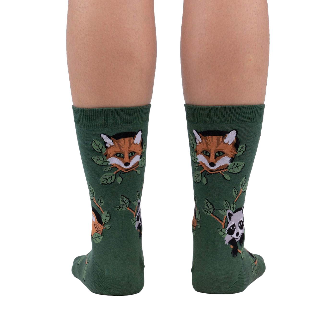 Back view of the socks, highlighting the design elements and pattern placement.