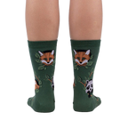 Back view of the socks, highlighting the design elements and pattern placement.