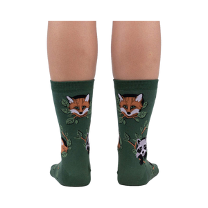 Back view of the socks, highlighting the design elements and pattern placement.