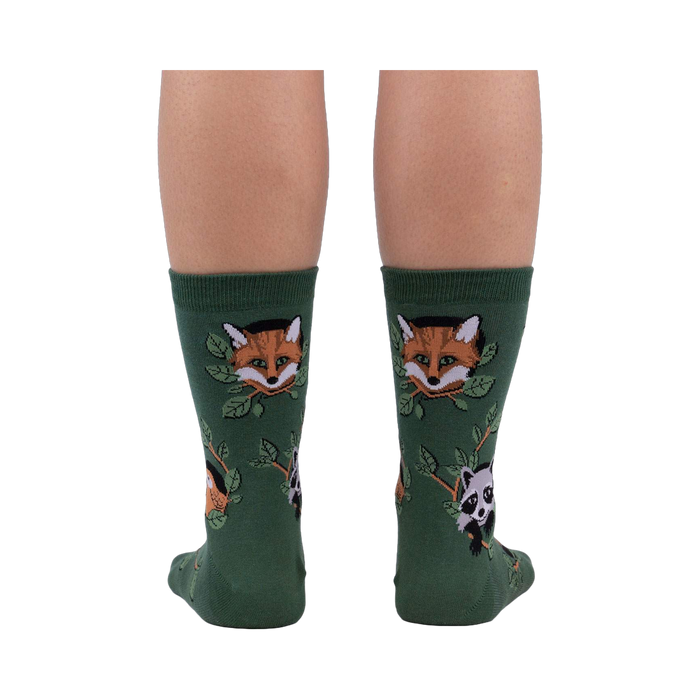 Back view of the socks, highlighting the design elements and pattern placement.