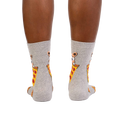 Rear view of a person wearing the 'Best Friends' socks, showcasing the design on the back of the socks.