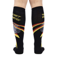 Rear view of the socks showing the full design.