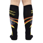 Rear view of the socks showing the full design.