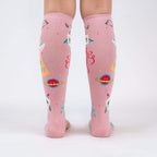 Rear view of the 'I Believe In Craft' socks, showcasing the full design on the back of the socks.