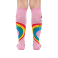 Back view of the Rainbow Mane socks, showcasing the full design.