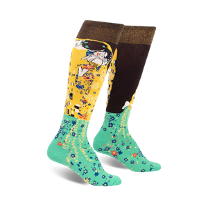  knee-high womens socks featuring multicolored 