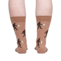 Close-up shot showing the back of the Bigfoot beer socks, showcasing the full design.