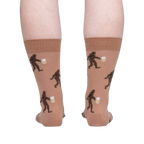 Close-up shot showing the back of the Bigfoot beer socks, showcasing the full design.