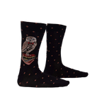 A lifestyle shot showing the socks on a person's legs, showcasing how they look when worn.