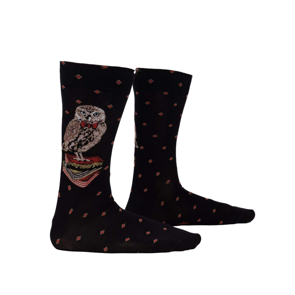 A lifestyle shot showing the socks on a person's legs, showcasing how they look when worn.