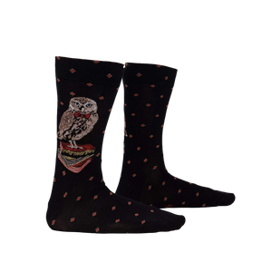 A lifestyle shot showing the socks on a person's legs, showcasing how they look when worn.