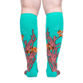 Back view of the 'Friends with Benefish' knee-high socks, showcasing the full design on a light grey background.