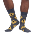 Lifestyle shot of a person wearing the Bigfoot Xing socks, showing how they look on the foot.