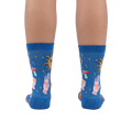 Back view of the 'It's In The Cards Shimmer' socks, highlighting the full design on the back of the socks.
