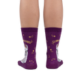 Back view of the Llama Shimmer socks, showcasing the design on both socks.