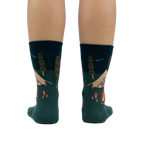 Back view of 'Off The Grid' socks, highlighting the design details from the rear.