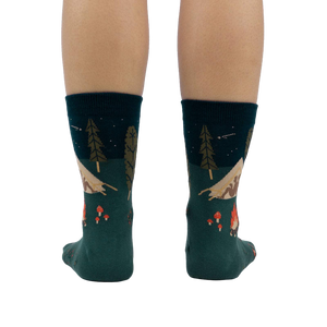Back view of 'Off The Grid' socks, highlighting the design details from the rear.