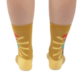 Rear view of the socks showing the full design on both socks.