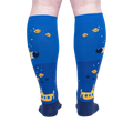 Back view of the Aquatic Adventure socks, highlighting the design details on the back of the socks.