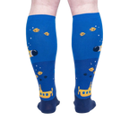 Back view of the Aquatic Adventure socks, highlighting the design details on the back of the socks.