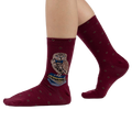 Lifestyle photo showing the socks on a person's legs, highlighting the fit and overall look.