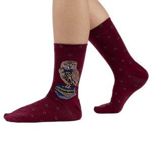 Lifestyle photo showing the socks on a person's legs, highlighting the fit and overall look.