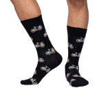 Lifestyle shot: Pedal Power socks on a person's feet, showcasing the fit and style.