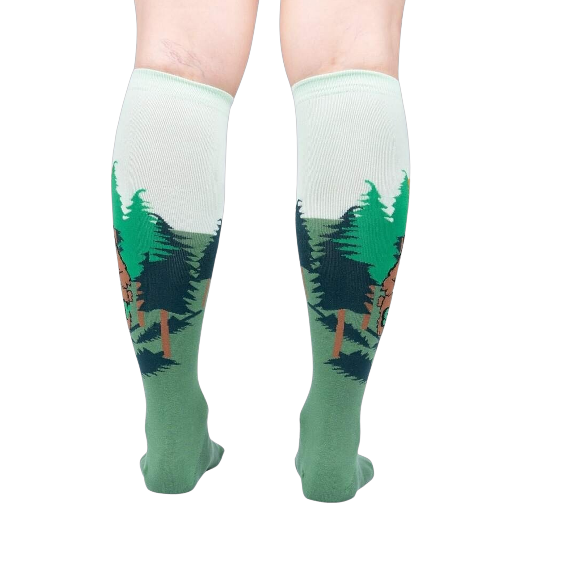 Back view of 'That's Shady' socks, highlighting the full design on each sock.