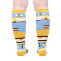 Rear view of the socks showing the full design detail on the back of the legs.