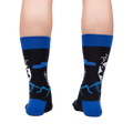 Back view of the socks, showcasing the design's symmetry and detailing on the heels.
