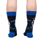 Back view of the socks, showcasing the design's symmetry and detailing on the heels.