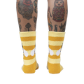 Back view of the Bee Cozy Slipper Socks on a person's legs.