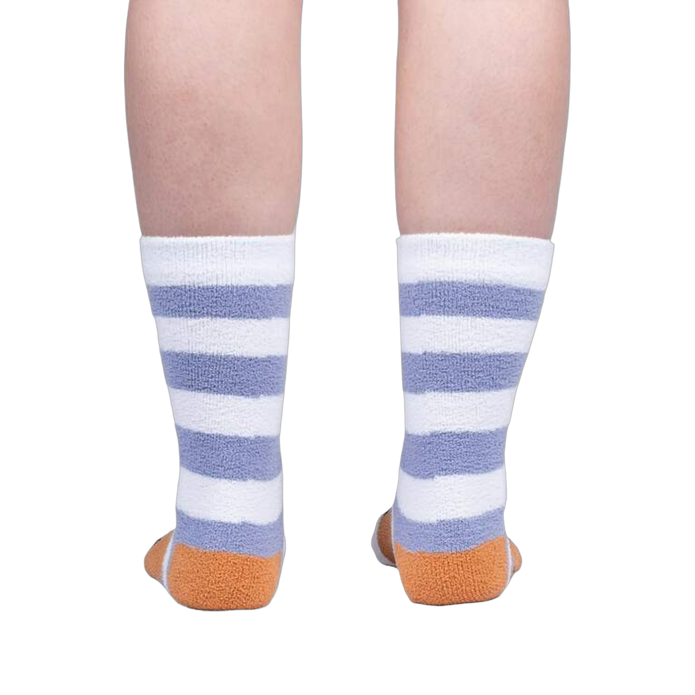 Rear view of Hey Corgeous Slipper Socks showing the grippers on the heel and toes.