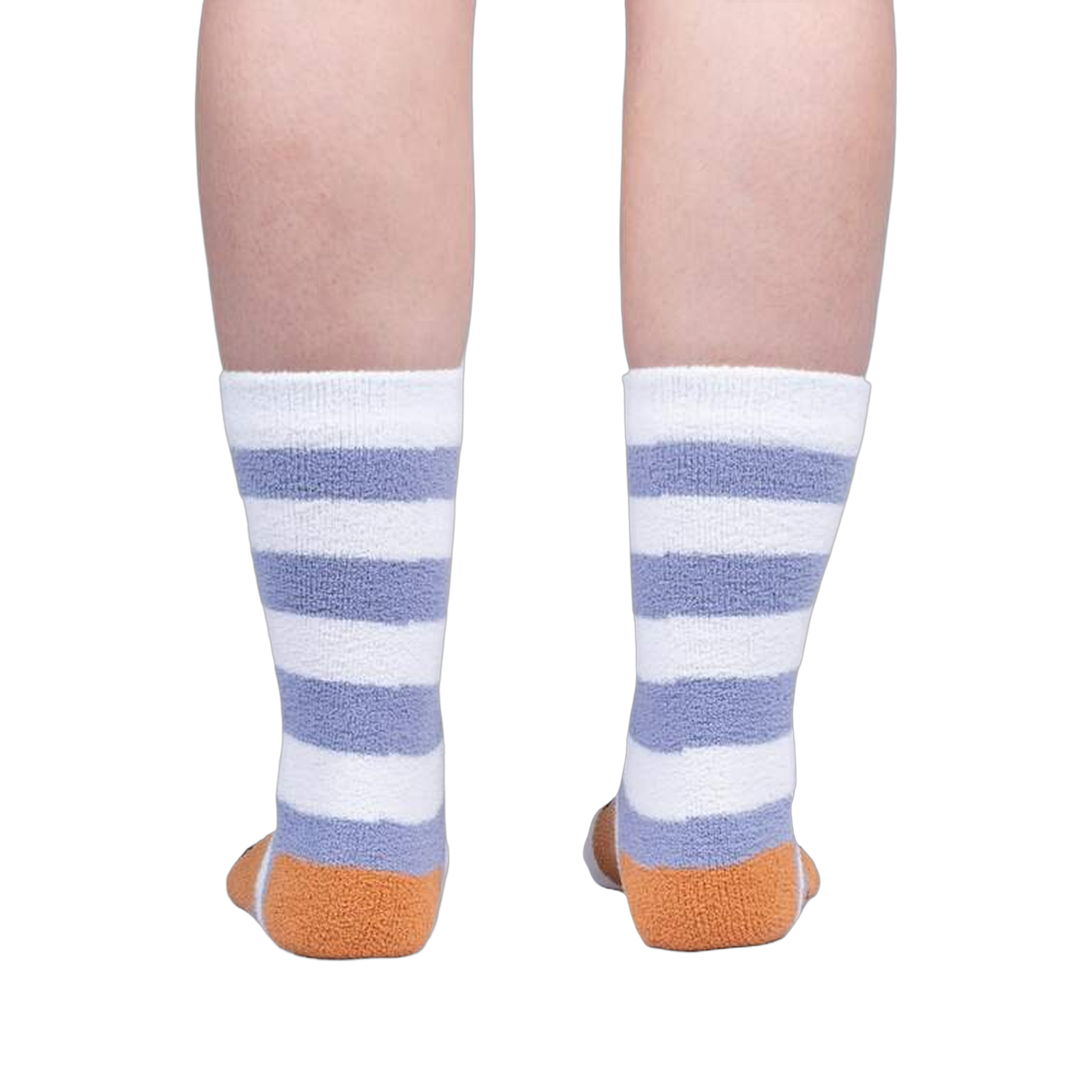 Rear view of Hey Corgeous Slipper Socks showing the grippers on the heel and toes.