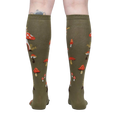 Rear view of the socks, highlighting the design on the back of the legs.