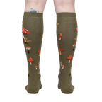 Rear view of the socks, highlighting the design on the back of the legs.