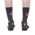Rear view of the socks, clearly showing the design on the back of the socks.