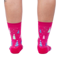 Back view of Feelin' Pine socks, highlighting the full Christmas tree pattern.