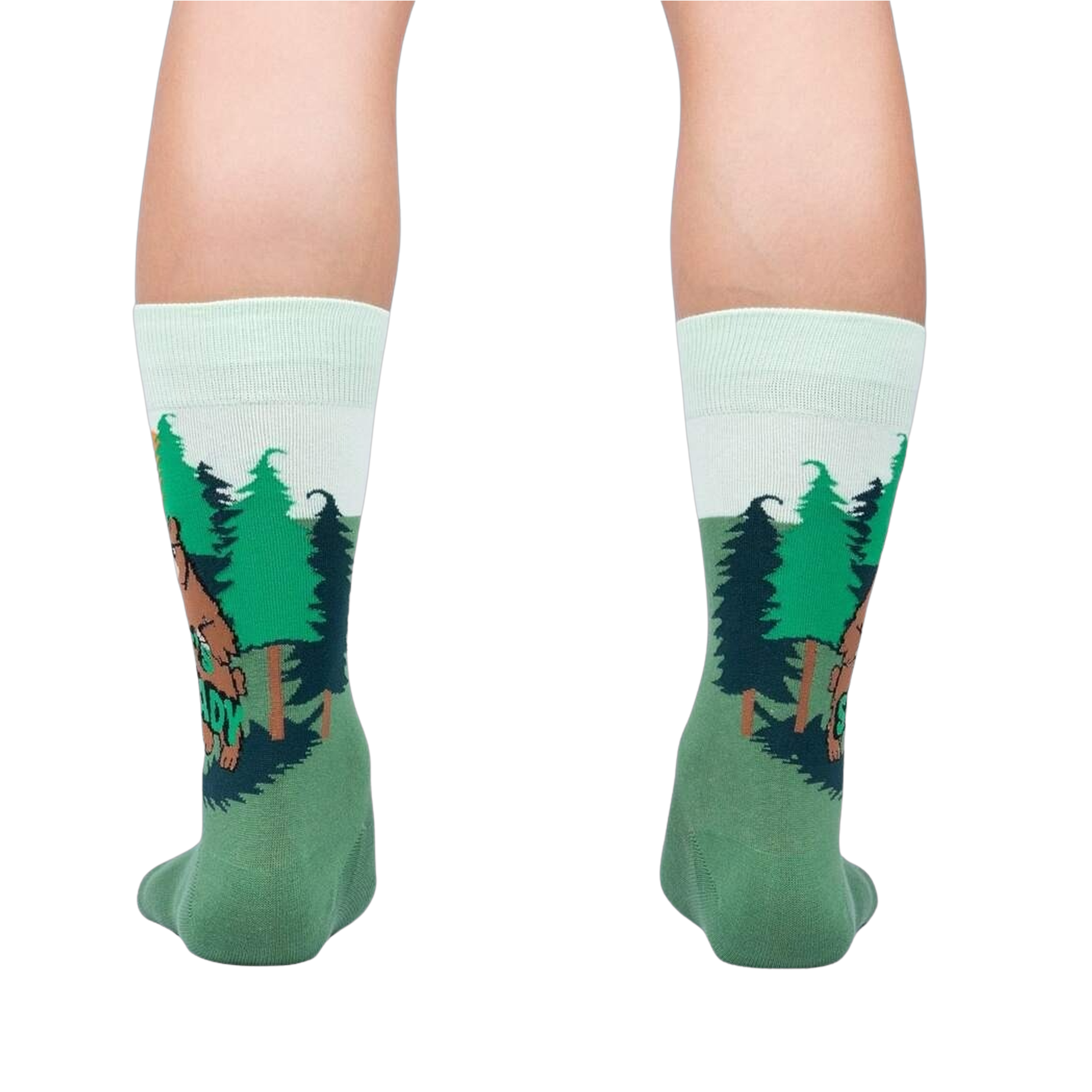 Rear view of the 'That's Shady' socks, clearly showing the design details on the back of the socks.